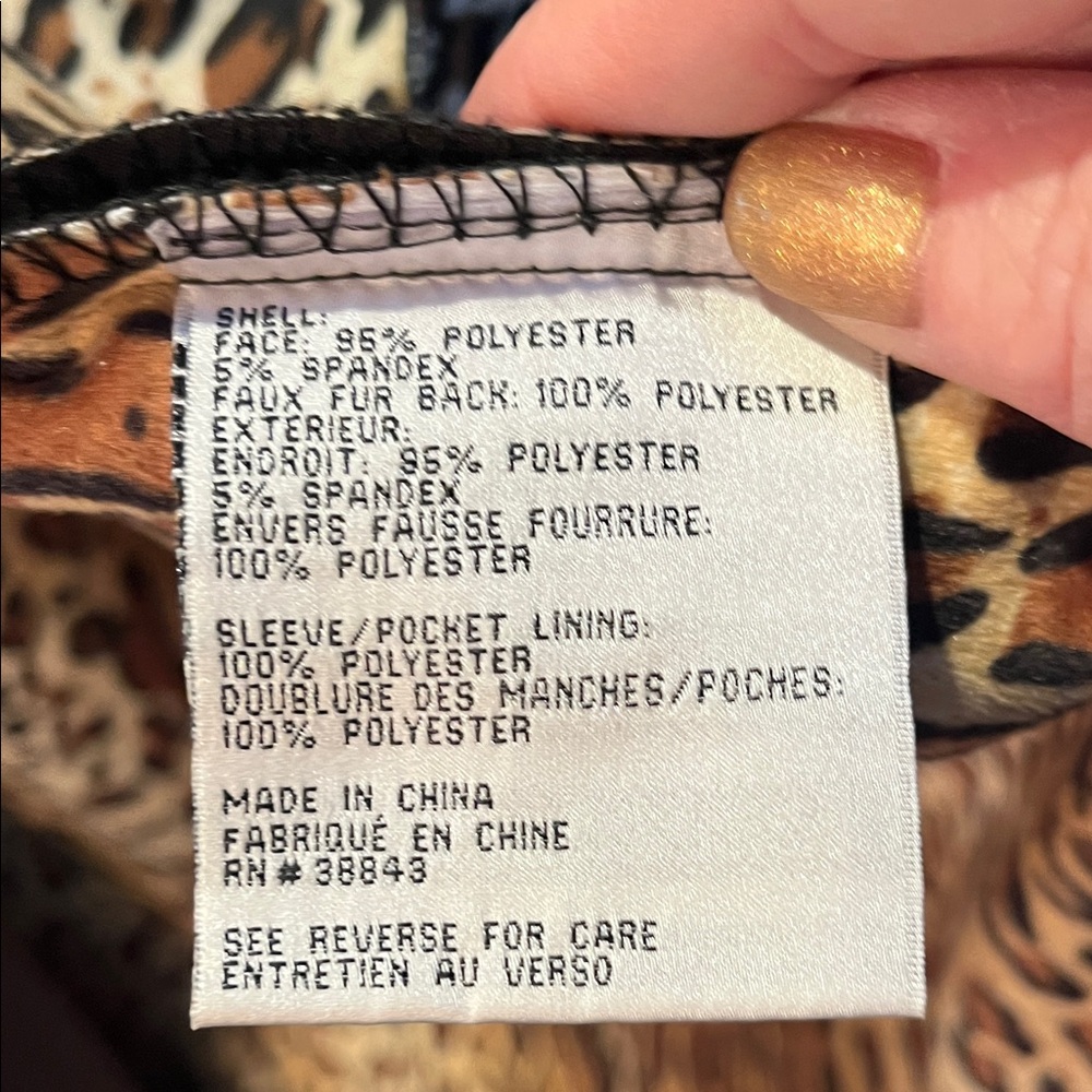 Via Spiga Black Trench Coat with Leopard Print Lining - Picture 5 of 8
